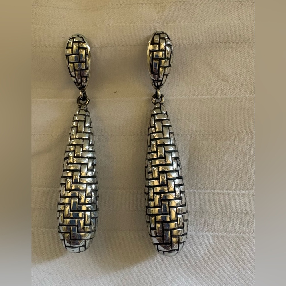 Brighton Talana Basketweave Post Drop Earrings Retired